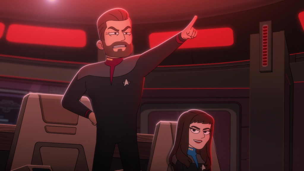 Capt. Riker and Cmdr. Troi on the U.S.S. Titan