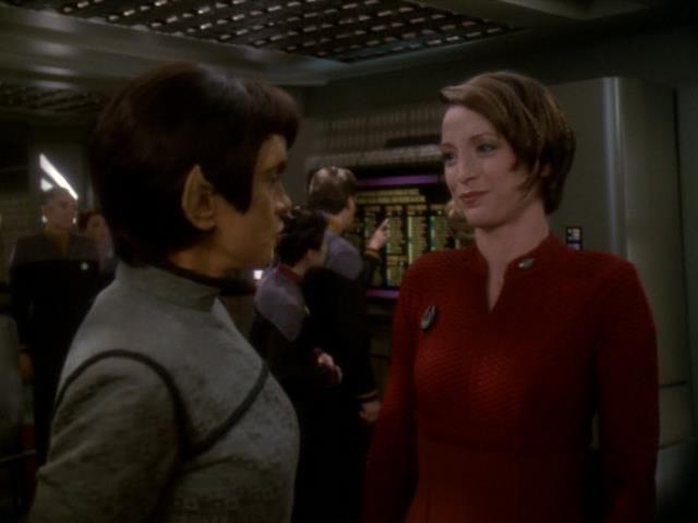 Colonel Kira receives a request from Senator Cretak