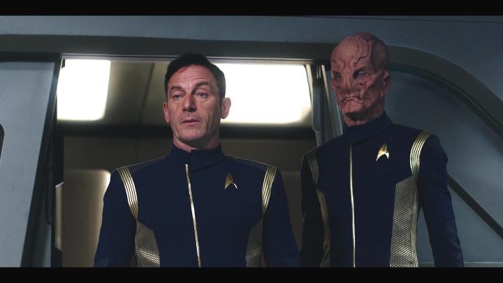 Captain Lorca and First Officer Saru