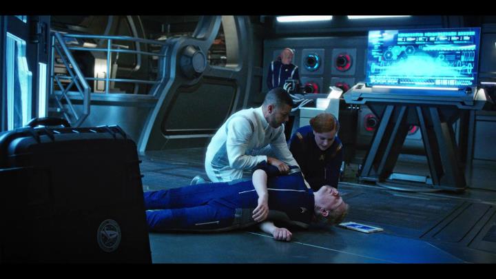 Stamets collapses after completing his last jump