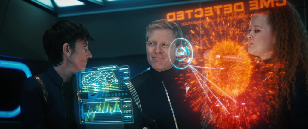 Stamets, Tilly, and Reno work together in Engineering