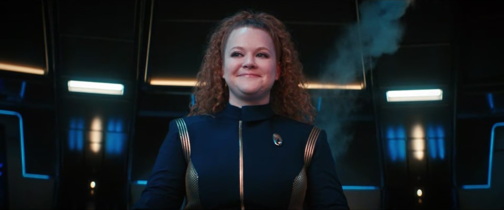 Tilly takes command of U.S.S. <i>Discovery</i>