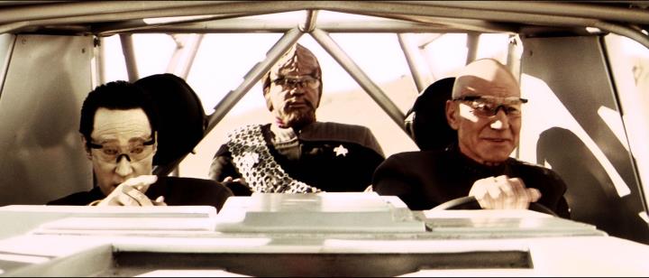 Picard, Data, and Worf take the ARGO for a spin (<i>Star Trek: Nemesis</i>)