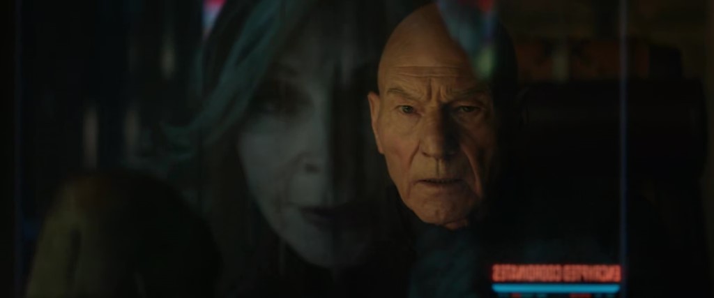 Picard receives a message from Beverly Crusher