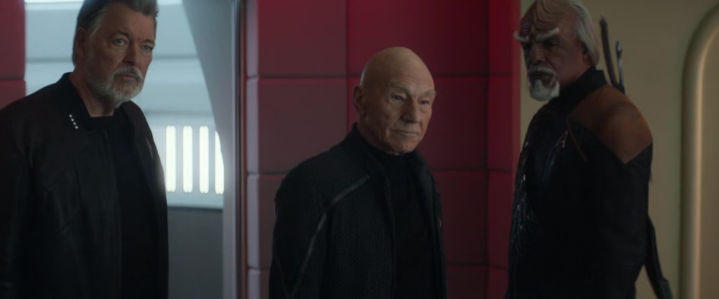 Picard leads the away team threesome