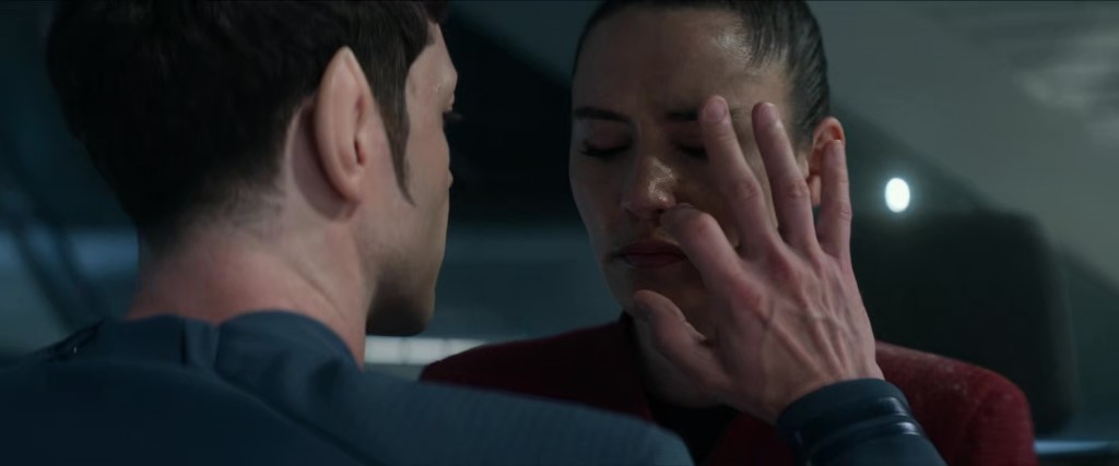 Spock mind melds with La'an