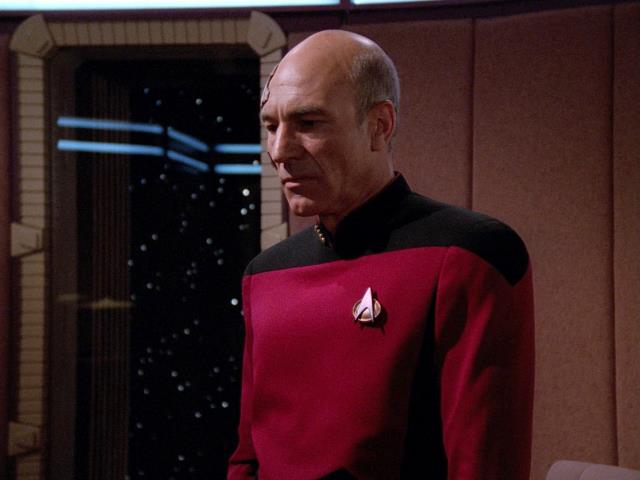Captain Picard recovers from his ordeal with the Borg